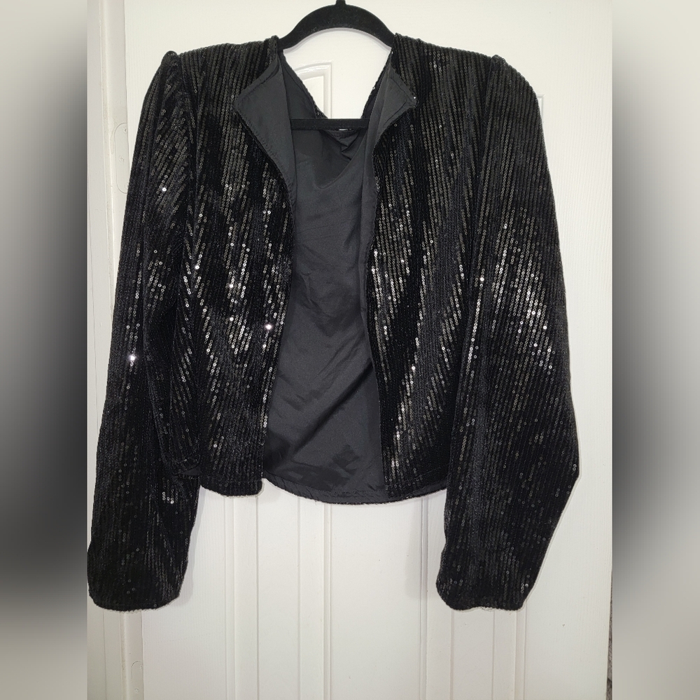 Black Sequin Women's Jacket